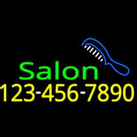 Salon With Comb And Number Neontábla