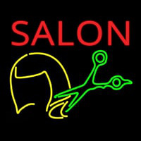 Salon With Scissor Logo Neontábla