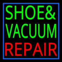 Shoe And Vacuum Repair With Border Neontábla