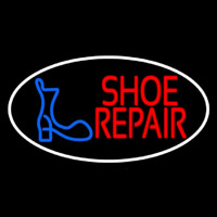 Shoe Repair Logo White Border Neontábla