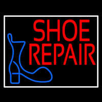 Shoe Repair Logo With Border Neontábla