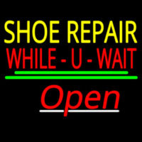 Shoe Repair While You Wait Open Neontábla