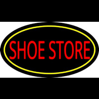 Shoe Store With Oval Neontábla