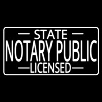 State Notary Public Licensed Neontábla