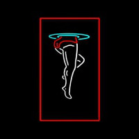 Strip Girl Leg Logo Neontábla