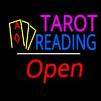 Tarot Reading Open White Line Neontábla