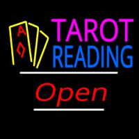 Tarot Reading Yellow Line Open Neontábla