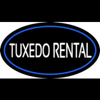 Tu edo Rental Oval Blue Neontábla