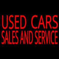 Used Cars Sales And Service Neontábla