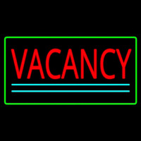 Vacancy Rectangle Green Neontábla