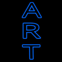 Vertical Blue Double Stroke Art Neontábla