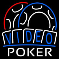 Video Poker Neontábla