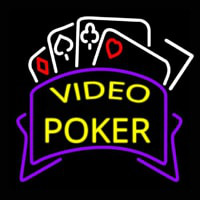 Video Poker Neontábla