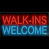 Walk Ins Welcome Barber S Neontábla