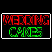 Wedding Cakes Double Stroke Neontábla