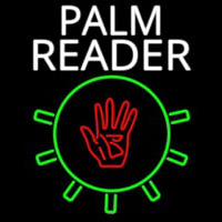 White Palm Reader With Logo Neontábla