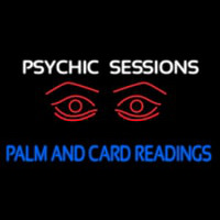 White Psychic Sessions With Red Eye Neontábla