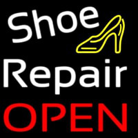 White Shoe Repair With Sandal Open Neontábla