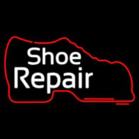 White Shoe Repair With Shoe Neontábla