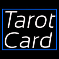 White Tarot Card With Blue Border Neontábla