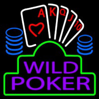 Wild Poker 2 Neontábla