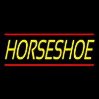 Yellow Horseshoe With Line Neontábla