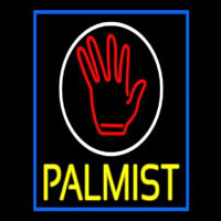 Yellow Palmist Block With Logo Neontábla