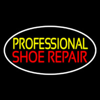 Yellow Professional Red Shoe Repair Neontábla