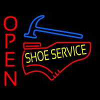 Yellow Shoe Service Open Neontábla