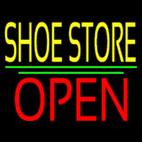 Yellow Shoe Store Open Neontábla